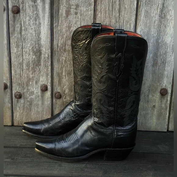 Lucchese 1883 “Savannah” Women's Cowboy Boots in Classic Black - Picture 2 of 8